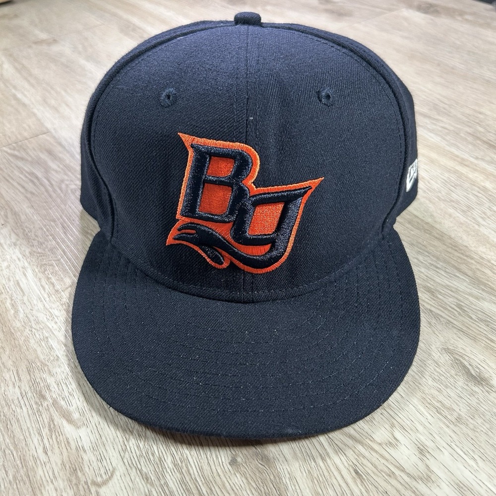 VTG New Era Bowling Green Hot Rods Fitted Hat 8 MiLB Baseball Blue Wool Cap